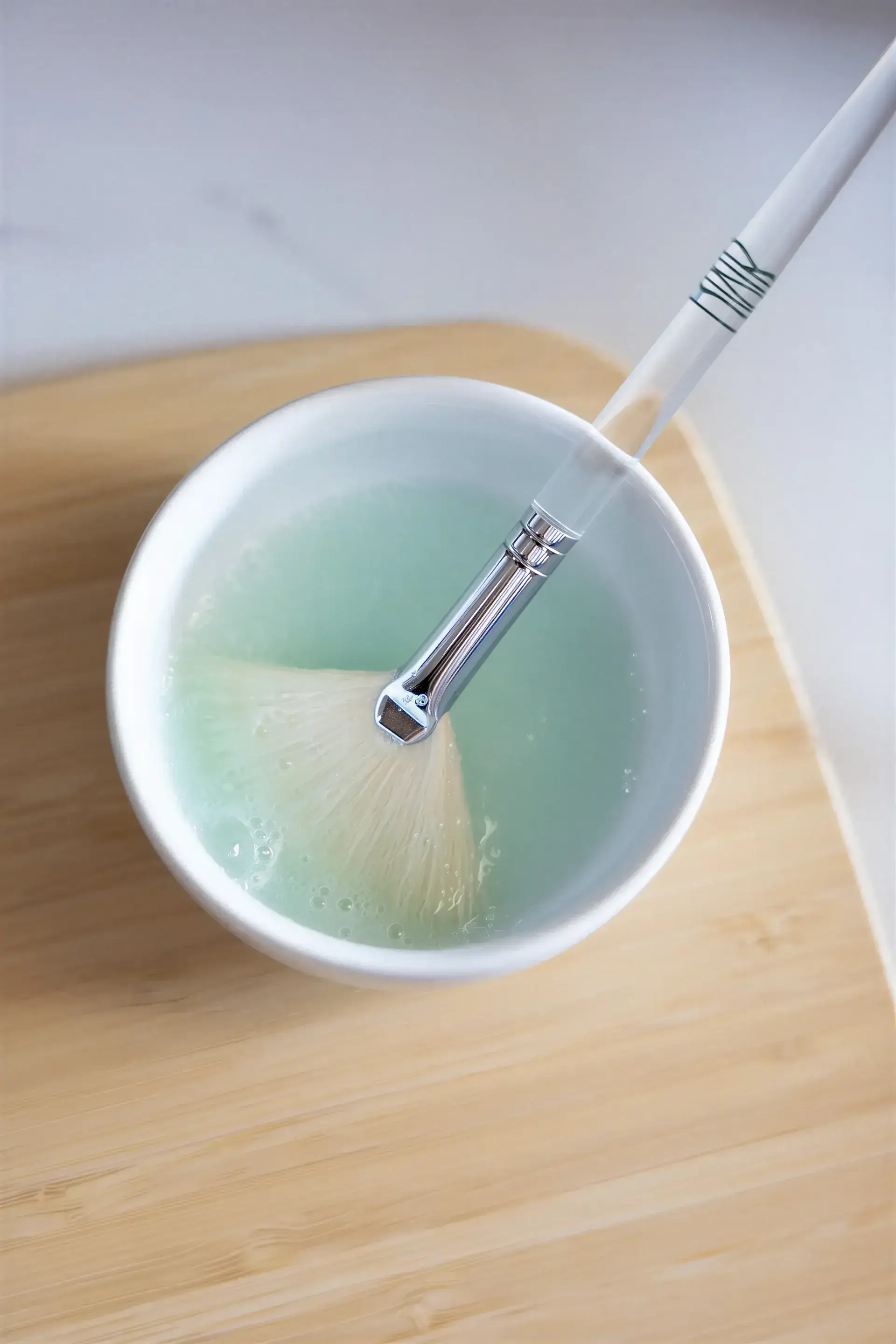 A provider mixing a chemical peel solution before applying it