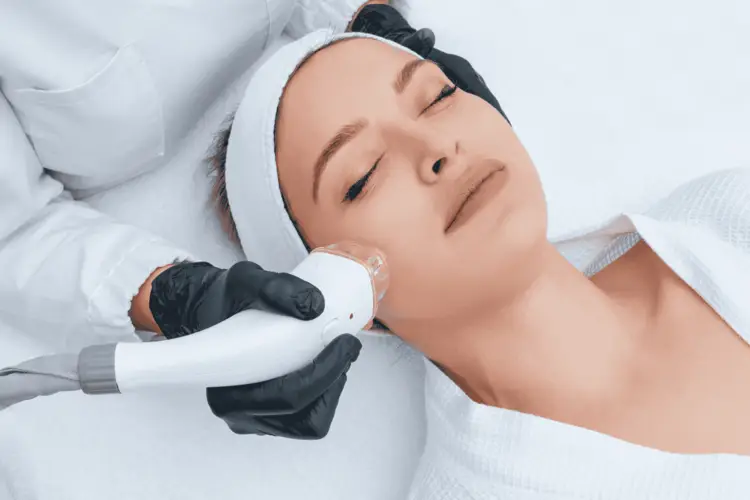 client receiving medical spa services for glowing skin